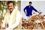 Chiranjeevi, film, mohan babu gifts chiranjeevi a customized wooden bike on his birthday, Kajal agarwal