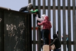 punjabi women, punjabis crossing mexico border, video clip shows punjabi women children crossing border fence into u s, Heatstroke